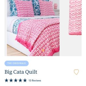 Brand-New with Tags - Roller Rabbit - Pink - Twin/Twin XL Cata quilt.